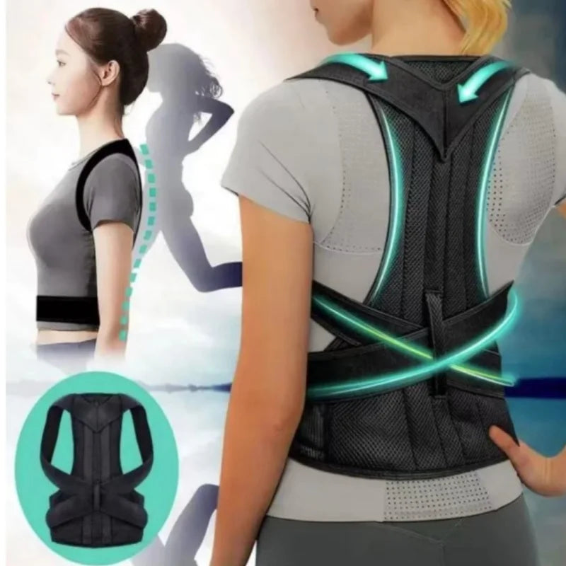 Adjustable Back Posture Corrector With Breathable Shoulder And Waist Support Straps For Boys And Girls To Relieve Back Pain