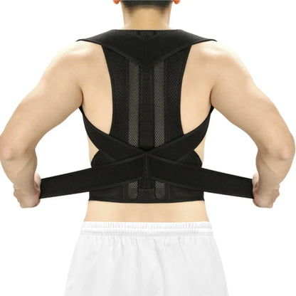 Adjustable Back Posture Corrector With Breathable Shoulder And Waist Support Straps For Boys And Girls To Relieve Back Pain
